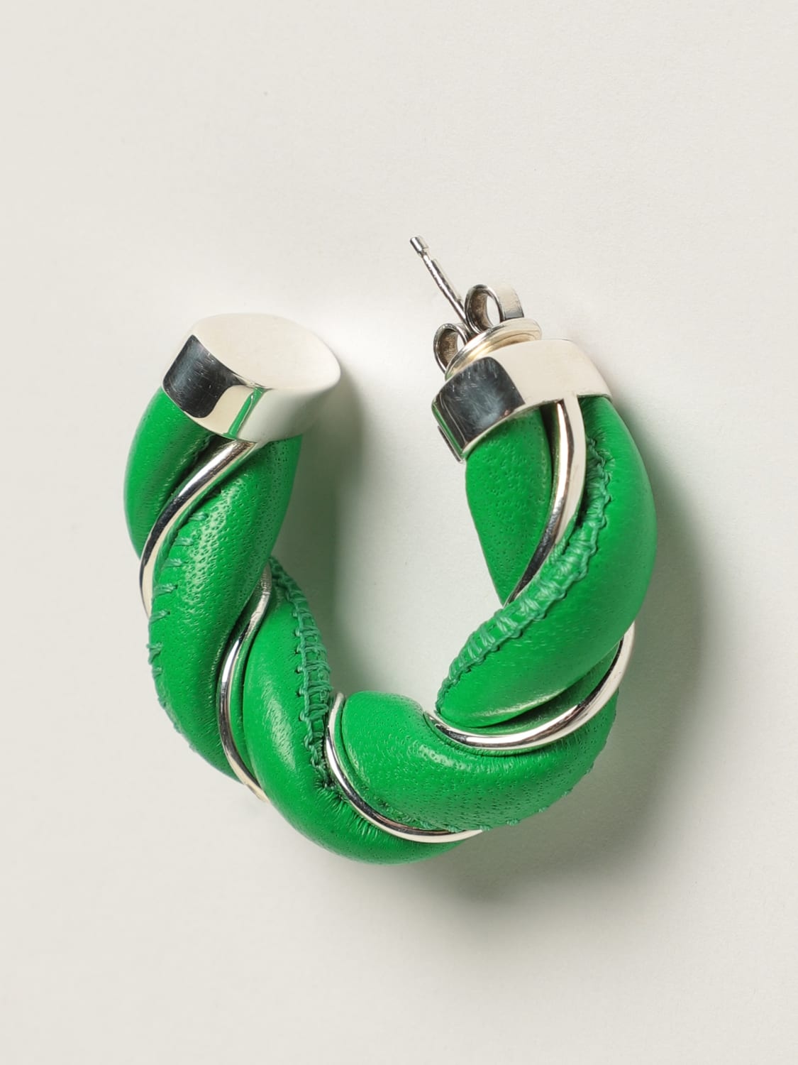 Bottega Veneta earrings with circles in woven nappa - 3