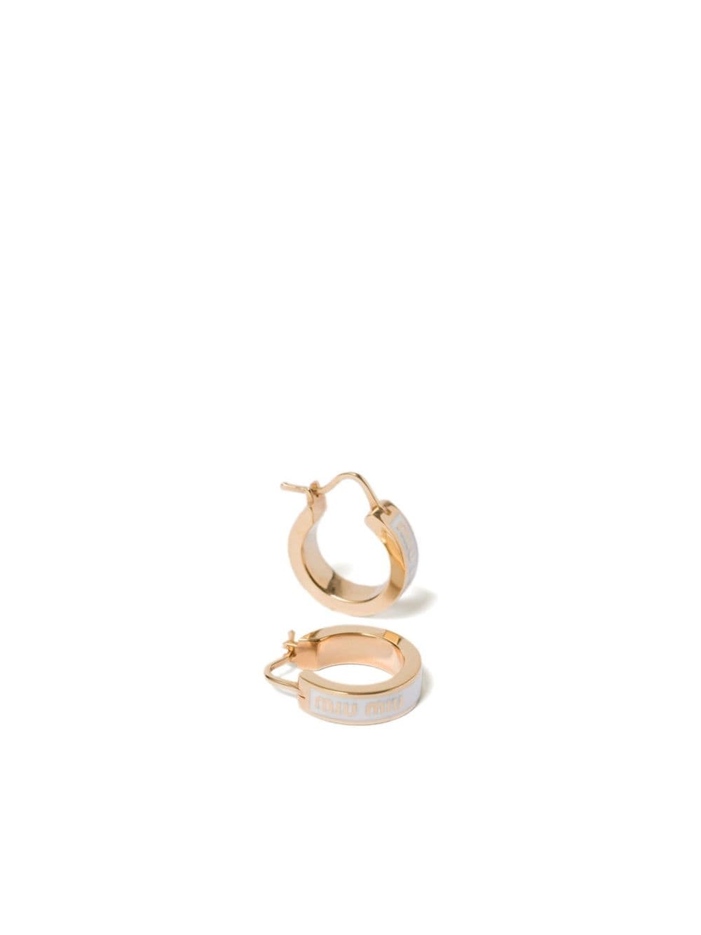 enamel hoop earrings - 2
