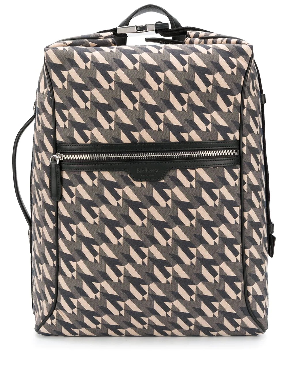 Urban monogram print backpack - 1