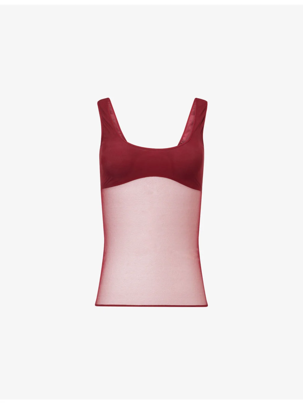 Lucy Sheer Stretch-Woven Tank Top - 1