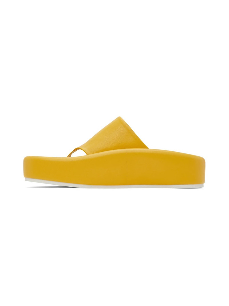 Yellow Wedge Sandals 3