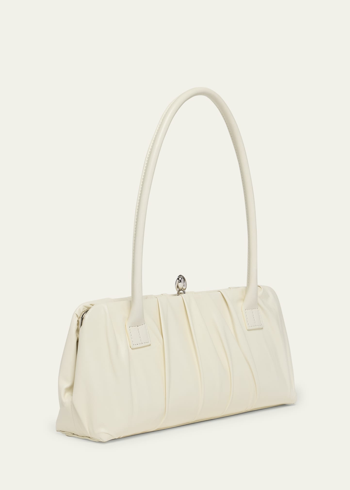 Goji Small Pleated Calfskin Shoulder Bag - 3