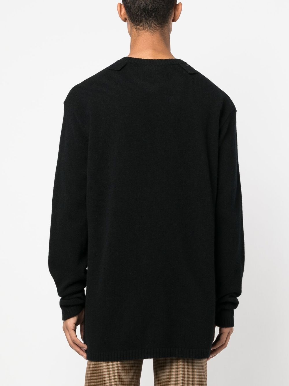Hyper abstract-pattern detachable-collar jumper - 4