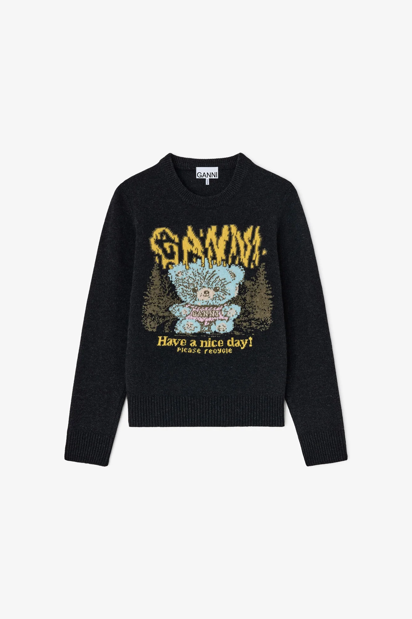 SWEATER WITH FOREST TEDDY - 1