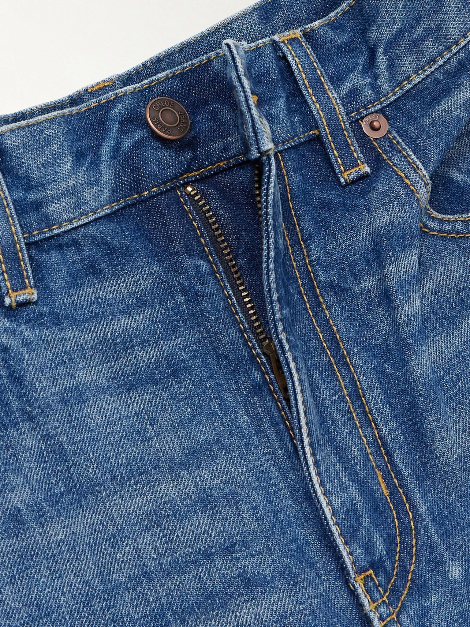 High-rise wide-leg jeans Mid denim - 5