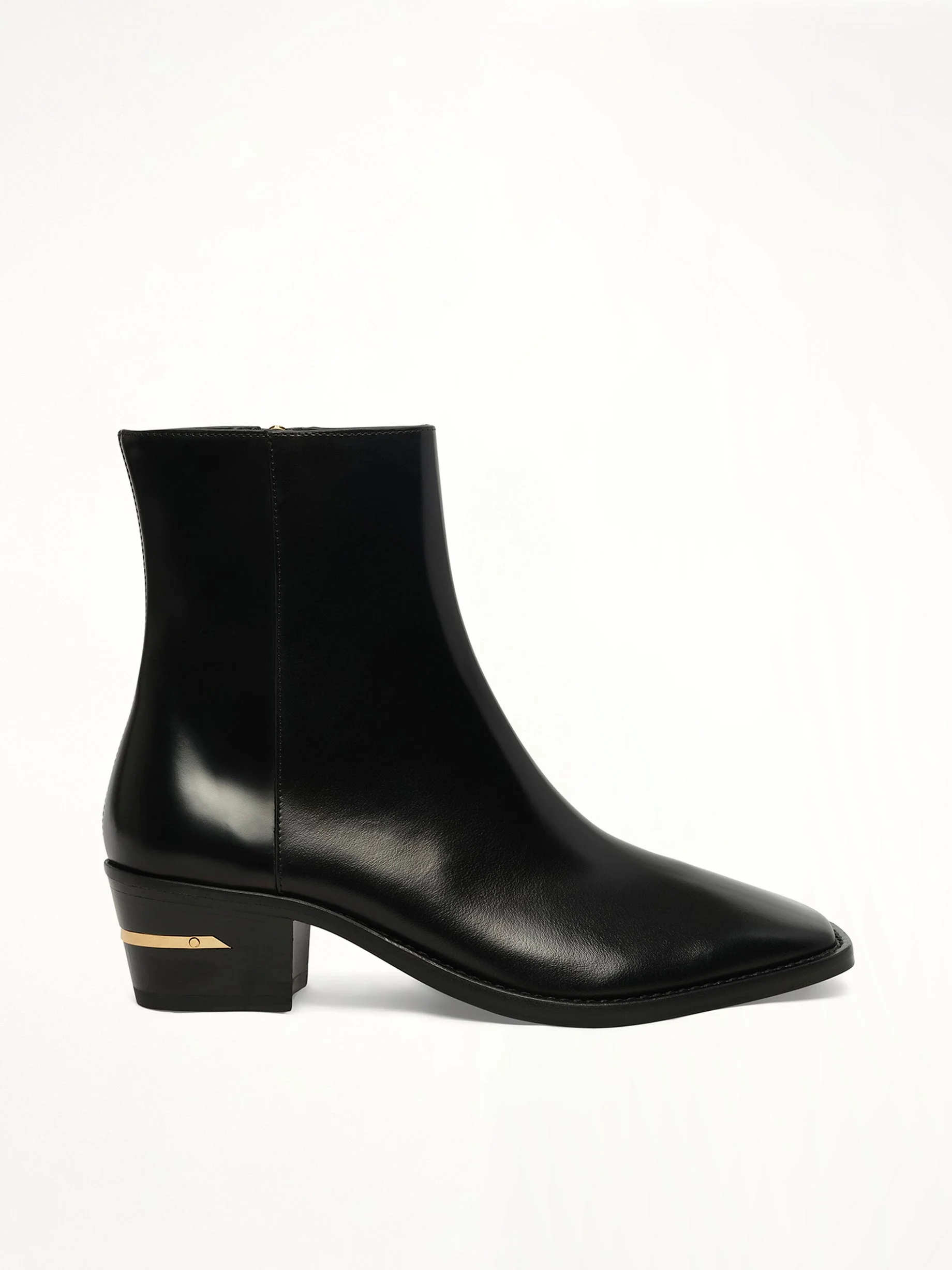 MA Metallic Heel Boot in Black - 1