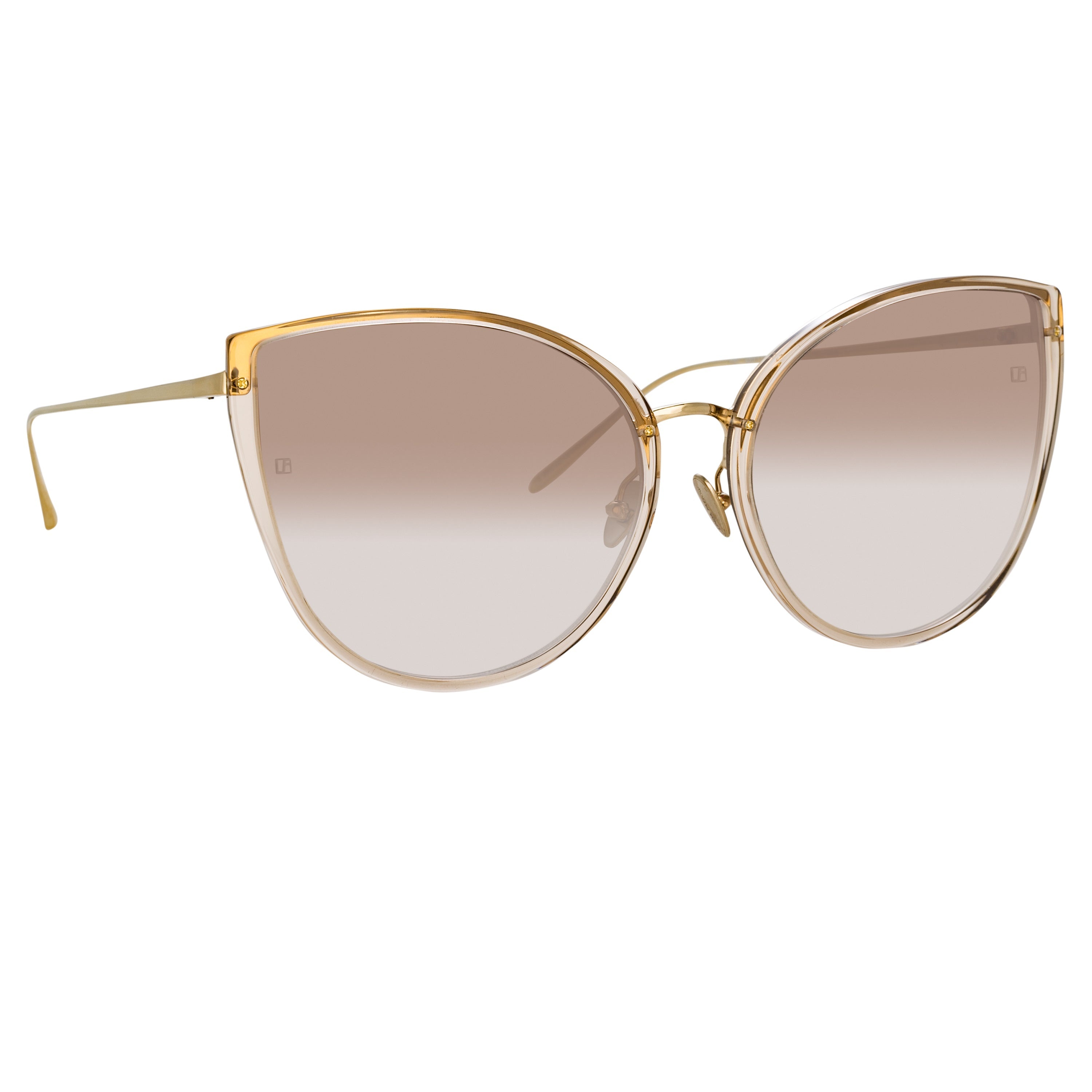 SILVIE CAT EYE SUNGLASSES IN ASH AND MOCHA - 2