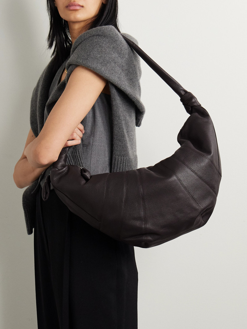 Lemaire Croissant Large Paneled Textured-leather Shoulder Bag outlook