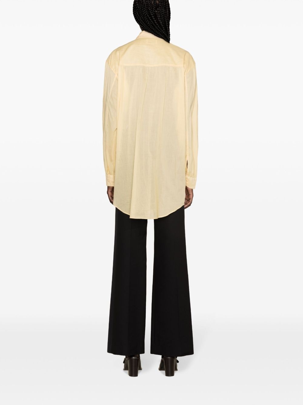 semi-sheer cotton shirt - 4