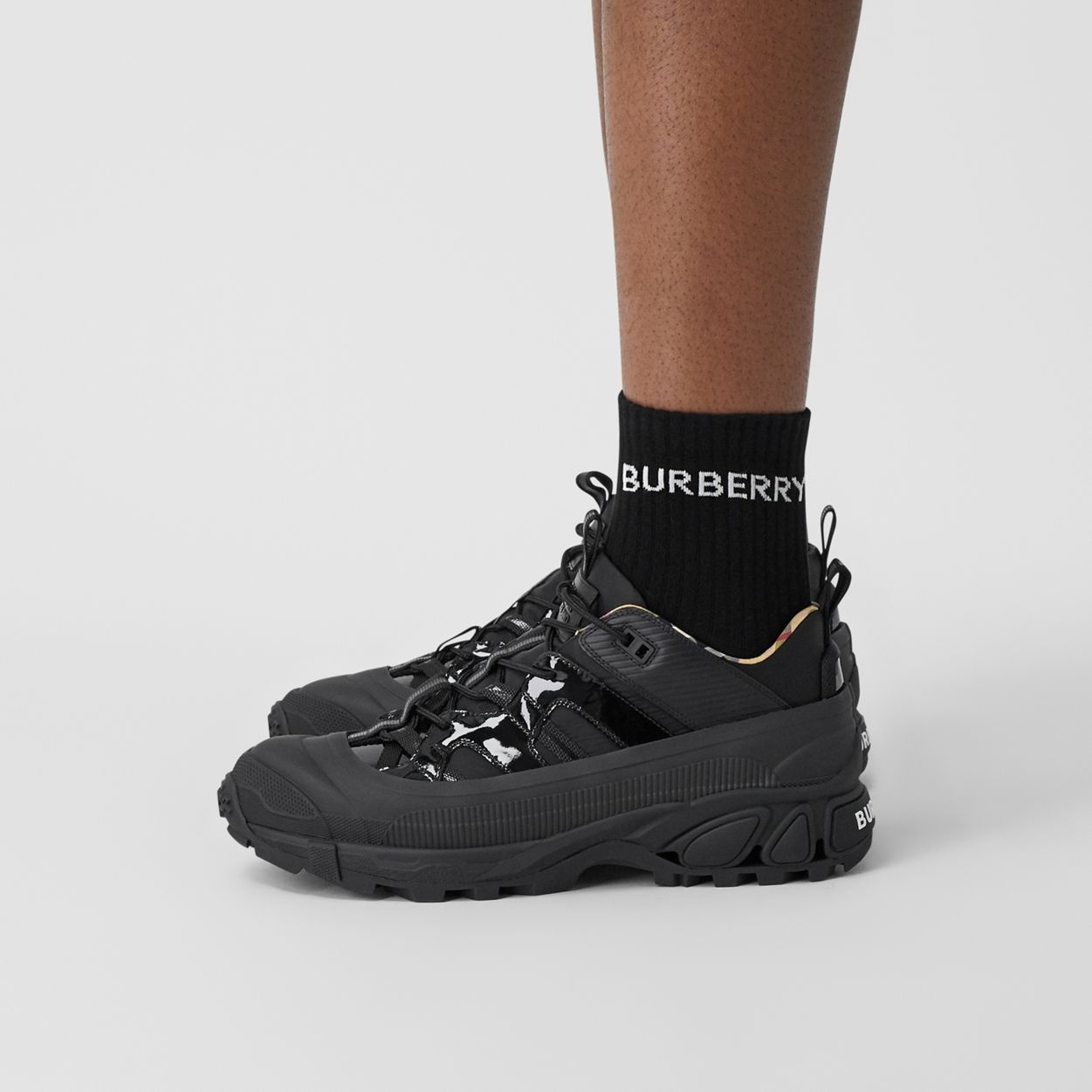 Nylon and Patent Leather Arthur Sneakers - 8