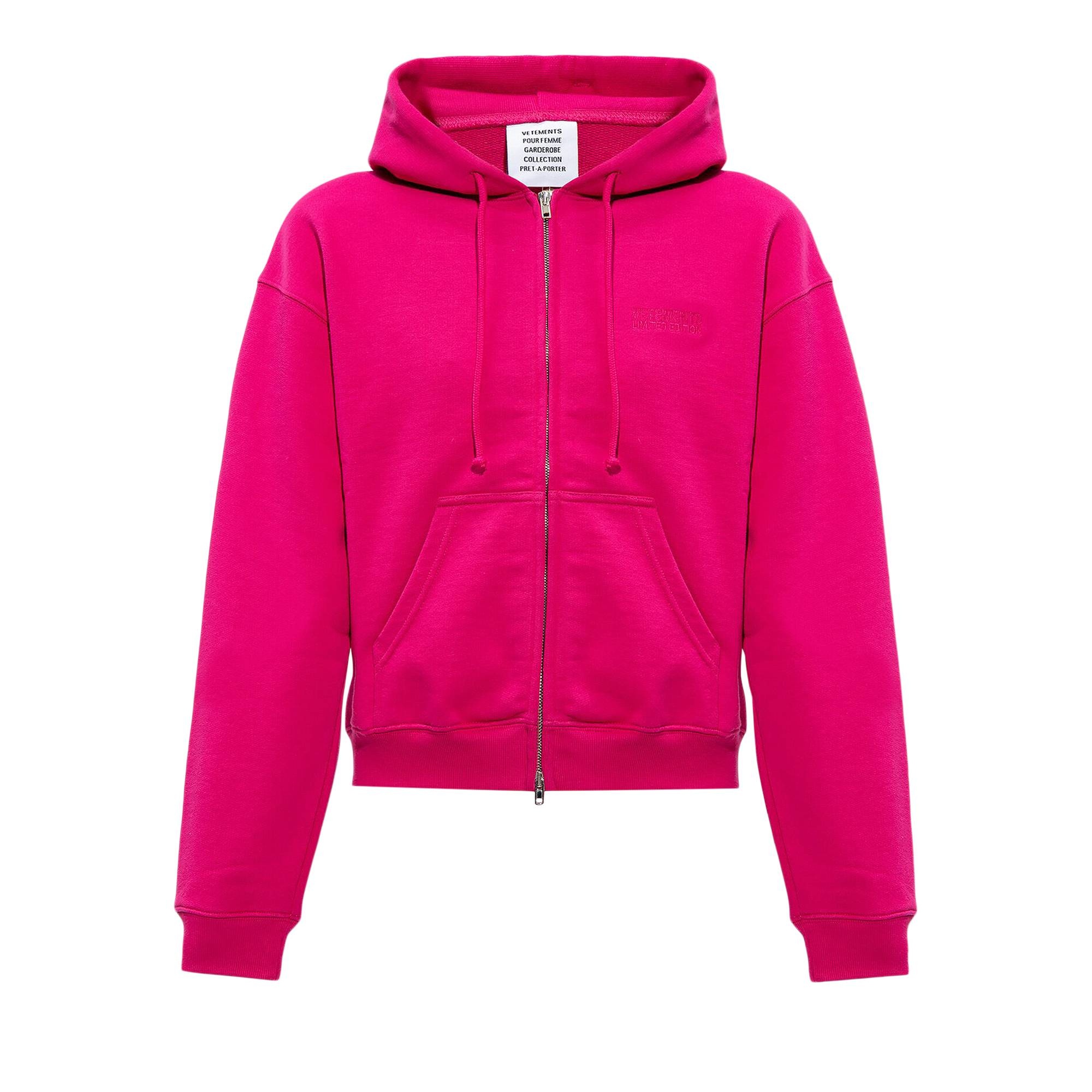 Vetements Fitted Hoodie 'Hot Pink' - 1