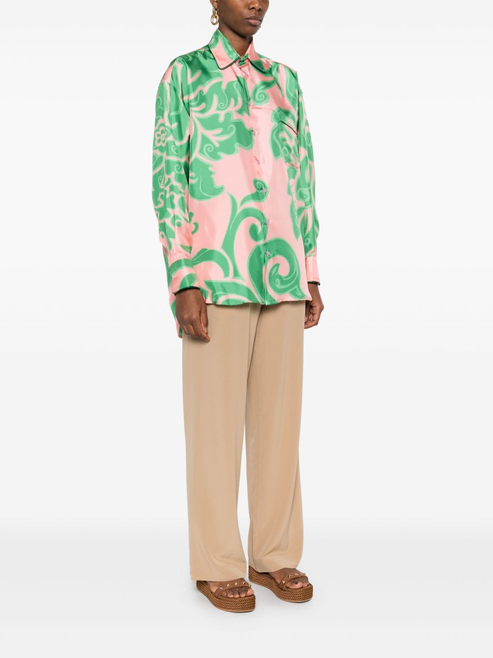 abstract-print shirt - 3