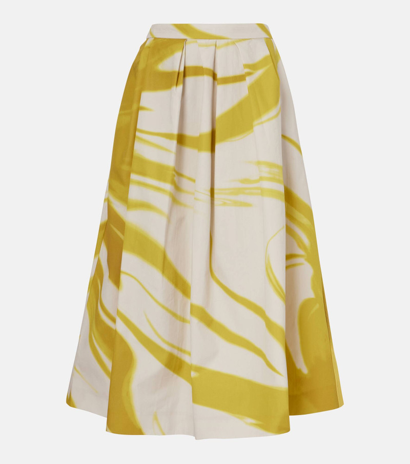 Printed cotton midi skirt - 1