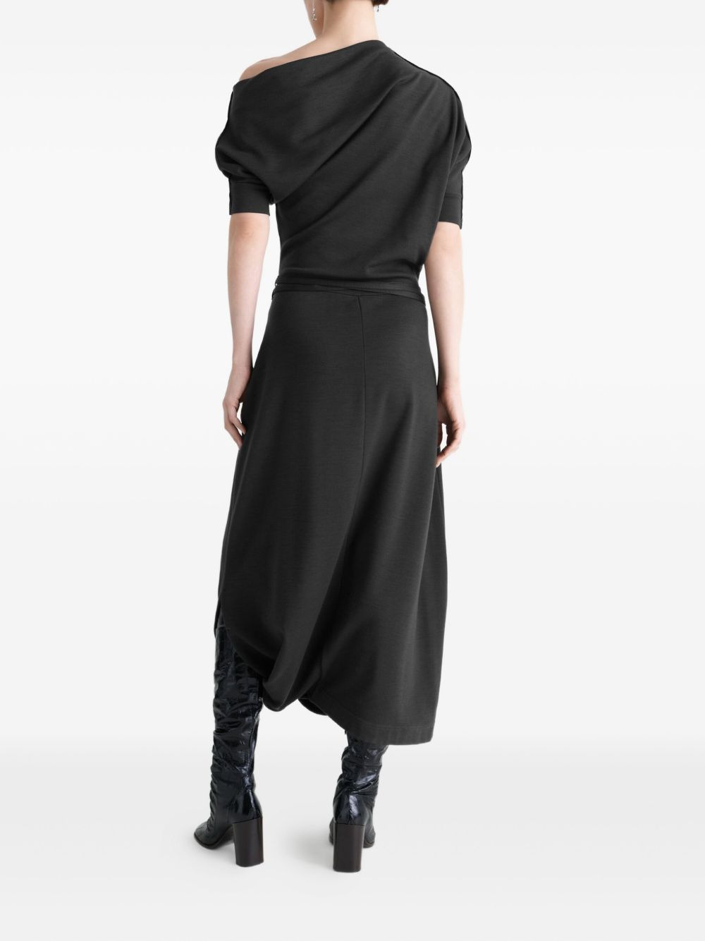 twisted hem dress - 3