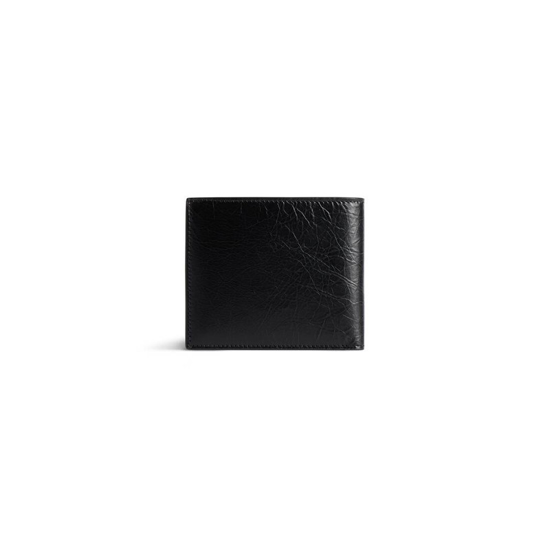 Cash Square Folded Wallet in Black 3