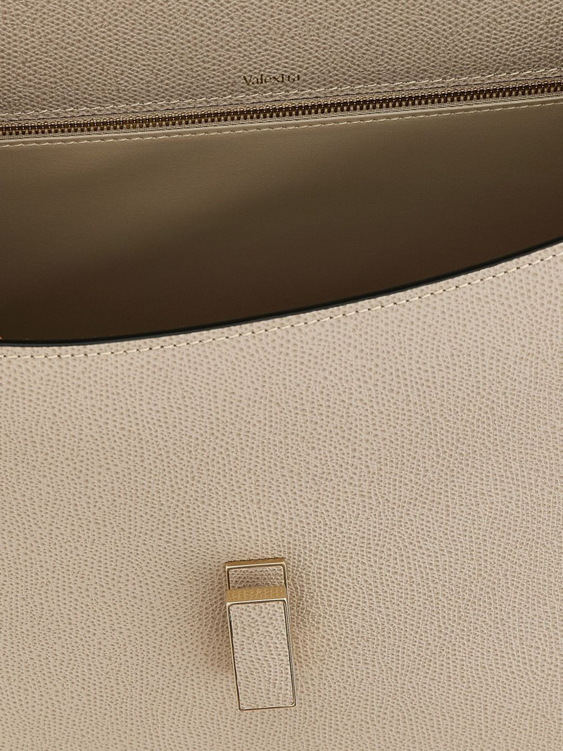 large Iside flap leather tote bag 4