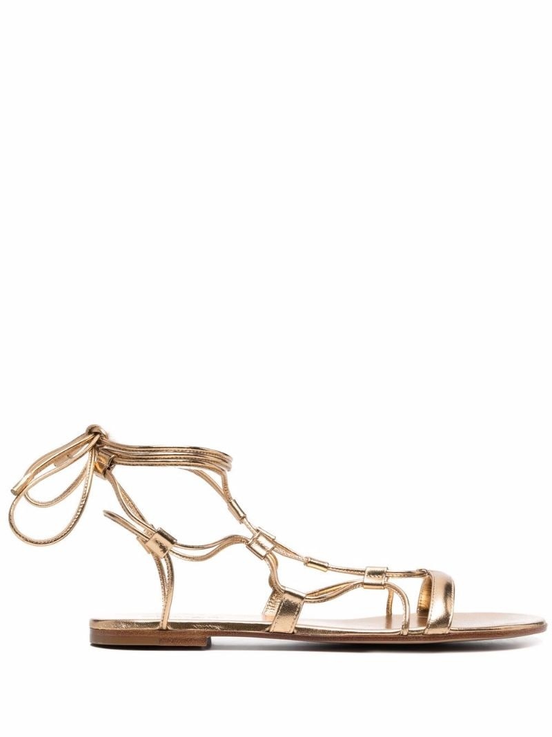 multi-way strap leather sandals - 1
