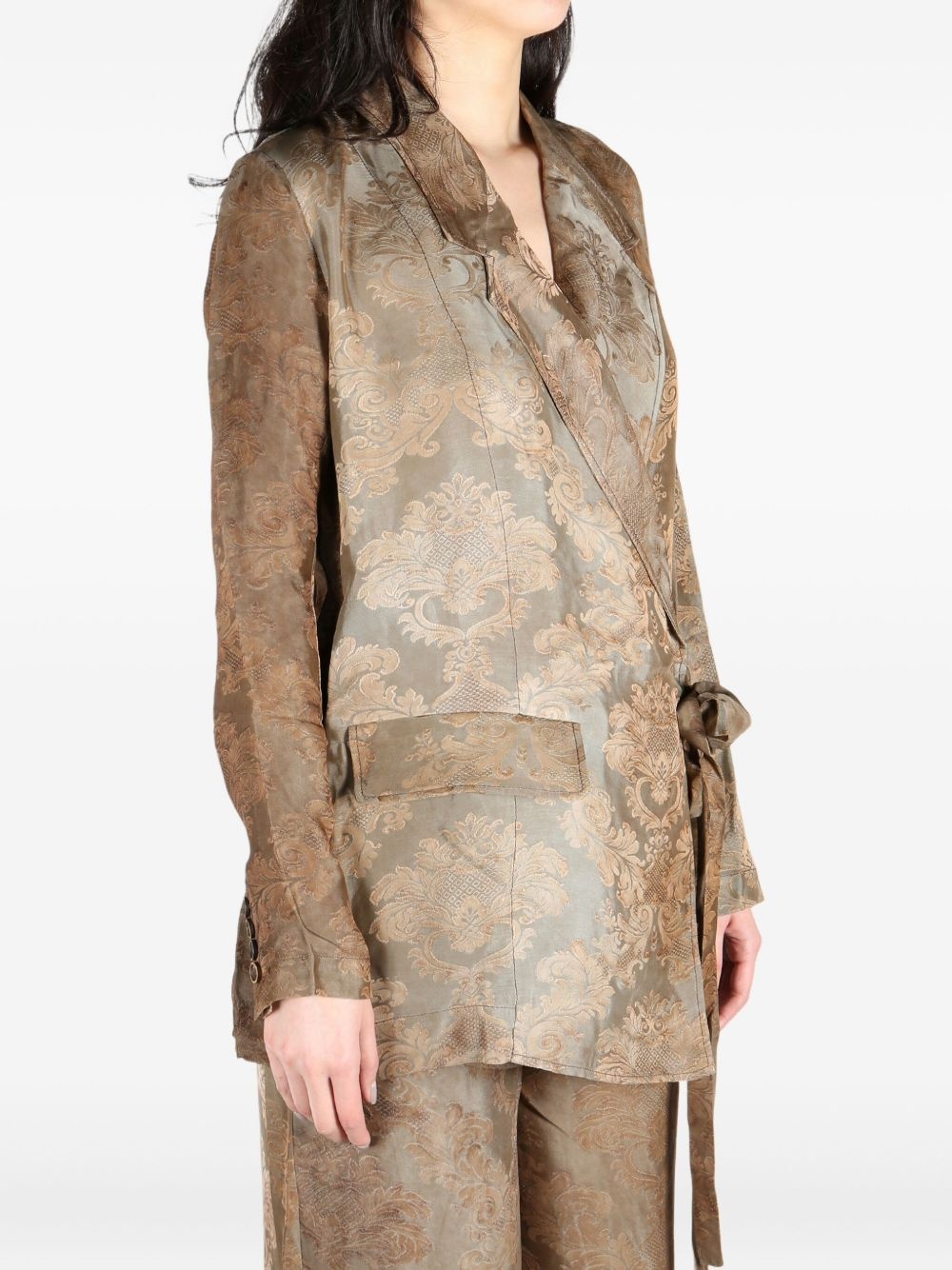 Khloe brocade wrap blazer - 4