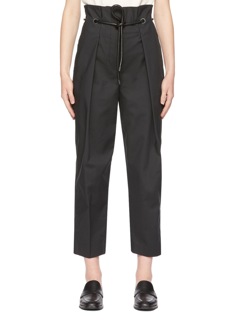 Black Origami Pleated Trousers 1