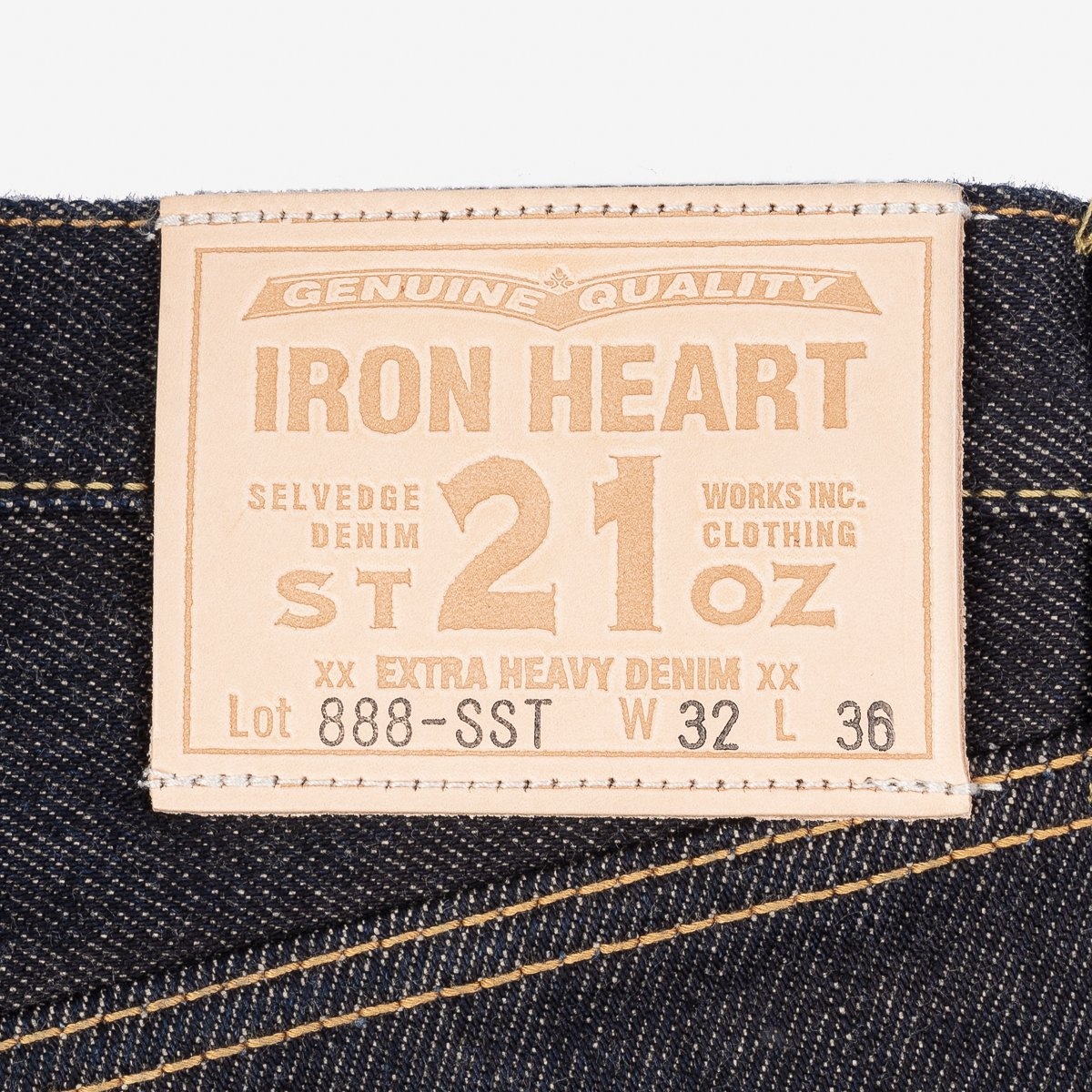 IH-888-SST 21oz Shinayaka Selvedge Denim Medium/High Rise Tapered Cut Jeans - Indigo - 11