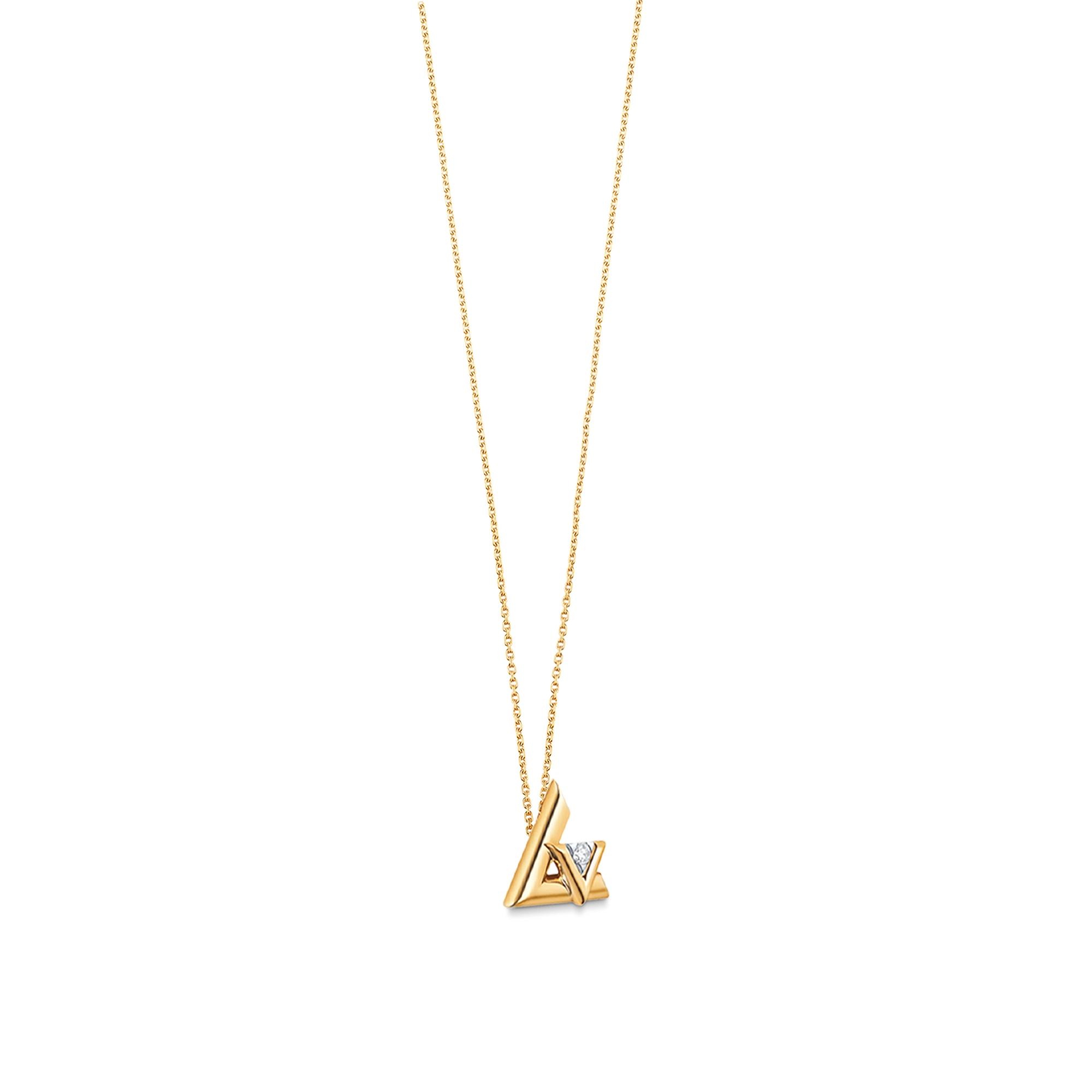 LV Volt One Large Pendant, Yellow Gold And Diamond - 3