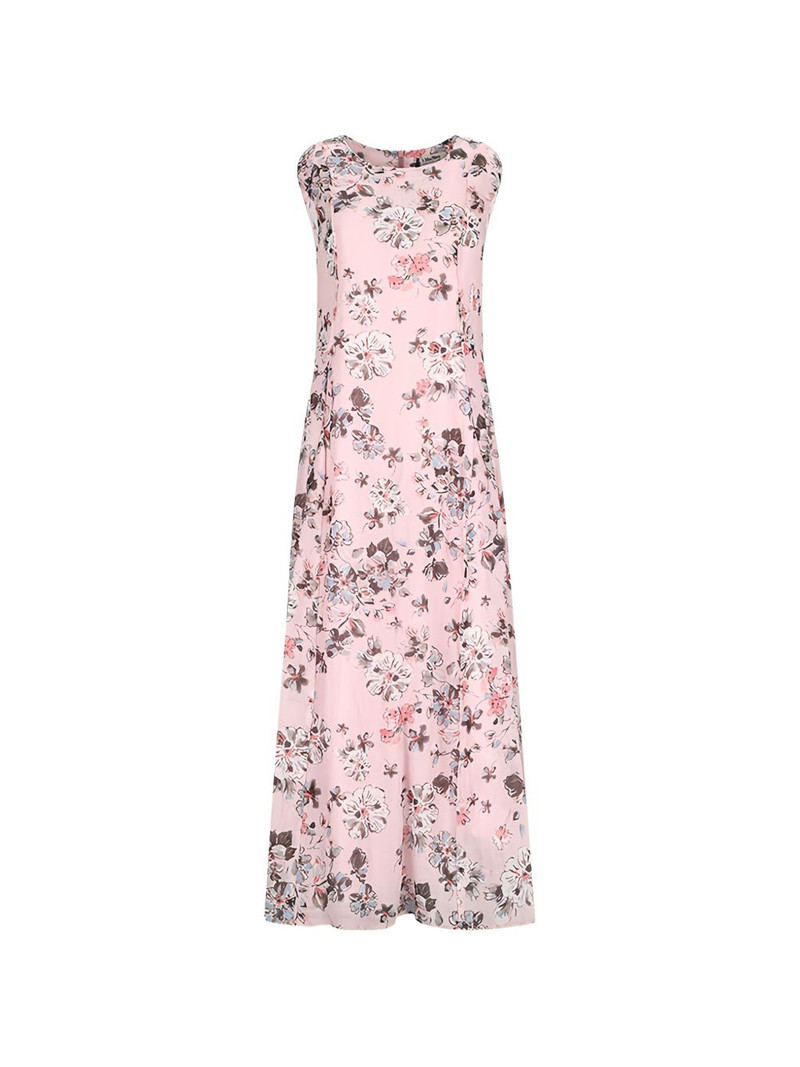 floral-print cap-sleeve maxi dress 1