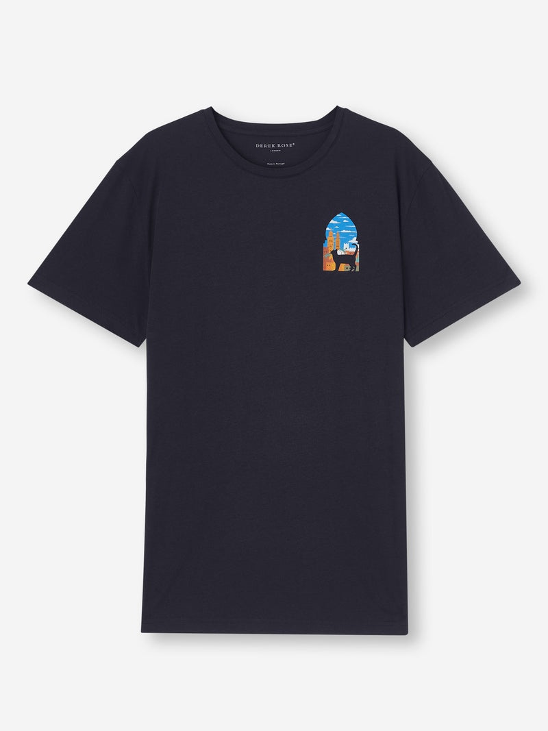 Men's T-Shirt Ripley 18 Pima Cotton Navy - 1