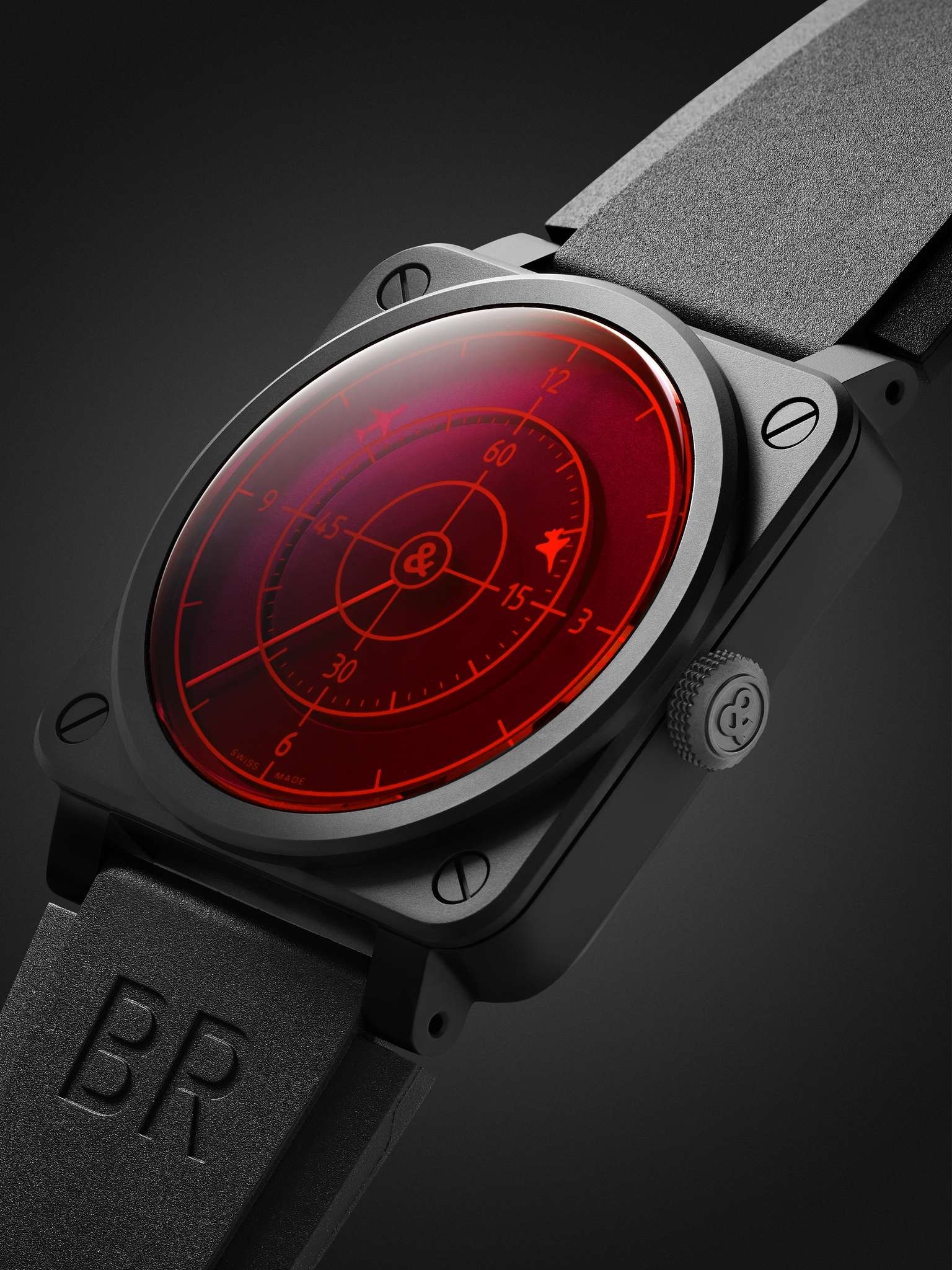 BR 03-92 Red Radar Limited Edition Automatic 42mm Ceramic and Rubber Watch, Ref. No. BR0392-RRDR-CE/ - 4