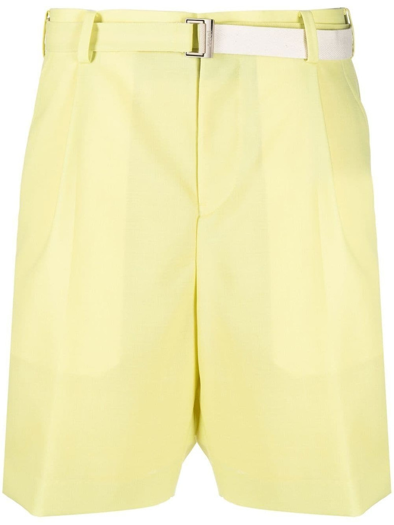 belted-waist bermuda shorts 1