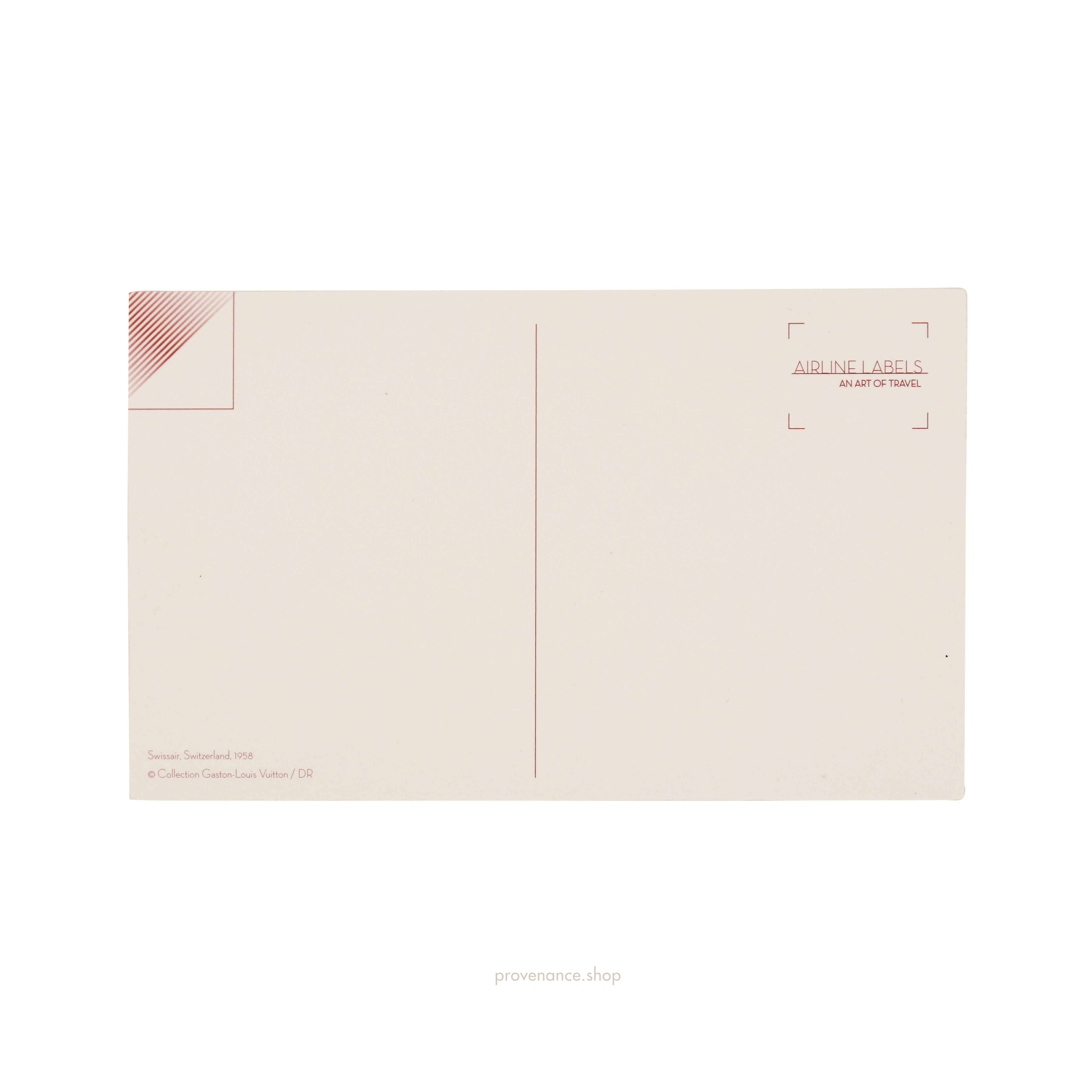 Louis Vuitton Airline Label Postcard stickers- SWISSAIR MIDDLE EAST - 2