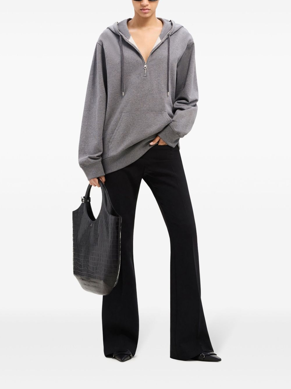 zipped fleece hoodie - 3