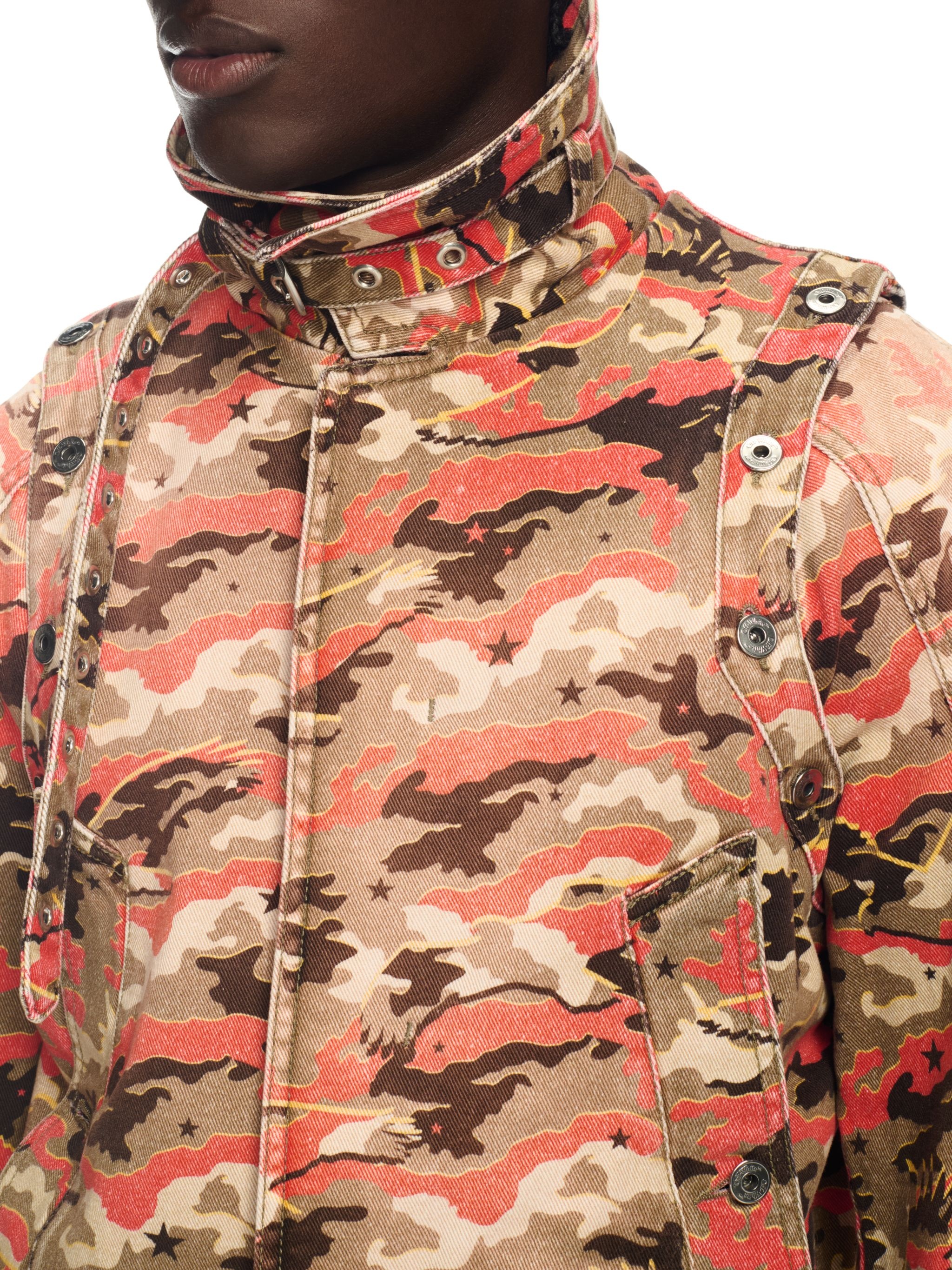 Orange Camo Denim Jacket - 5