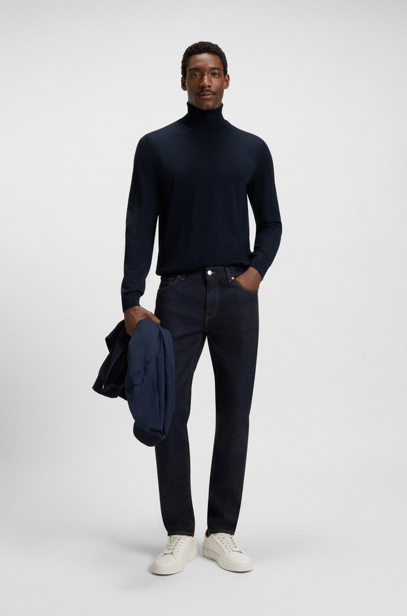 BOSS SLIM-FIT ROLL-NECK SWEATER IN MERCERIZED VIRGIN WOOL outlook