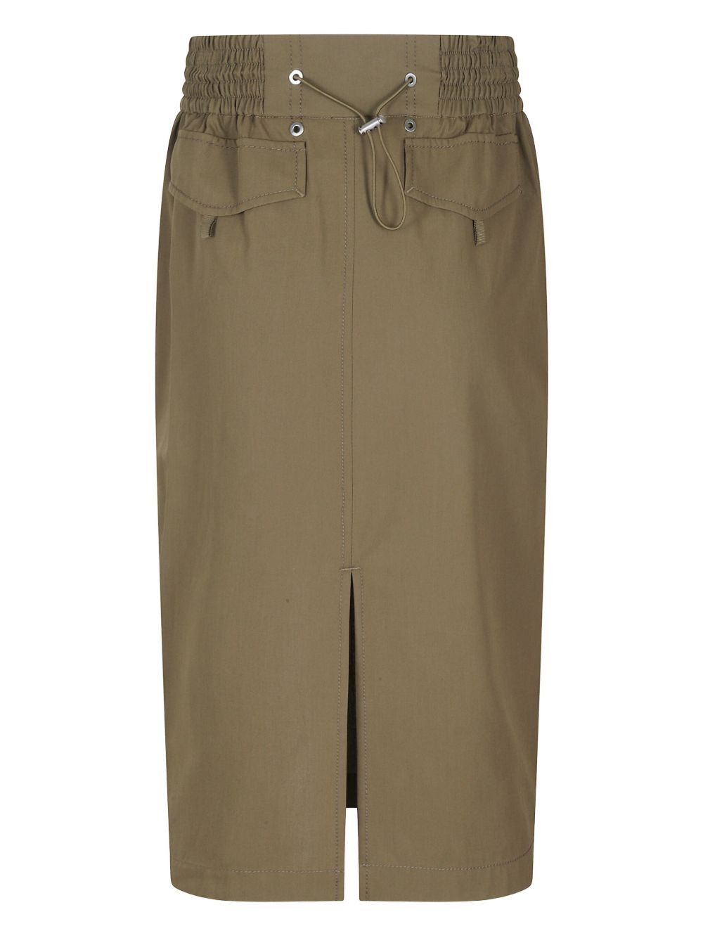 pocket-detail drawstring midi skirt - 2
