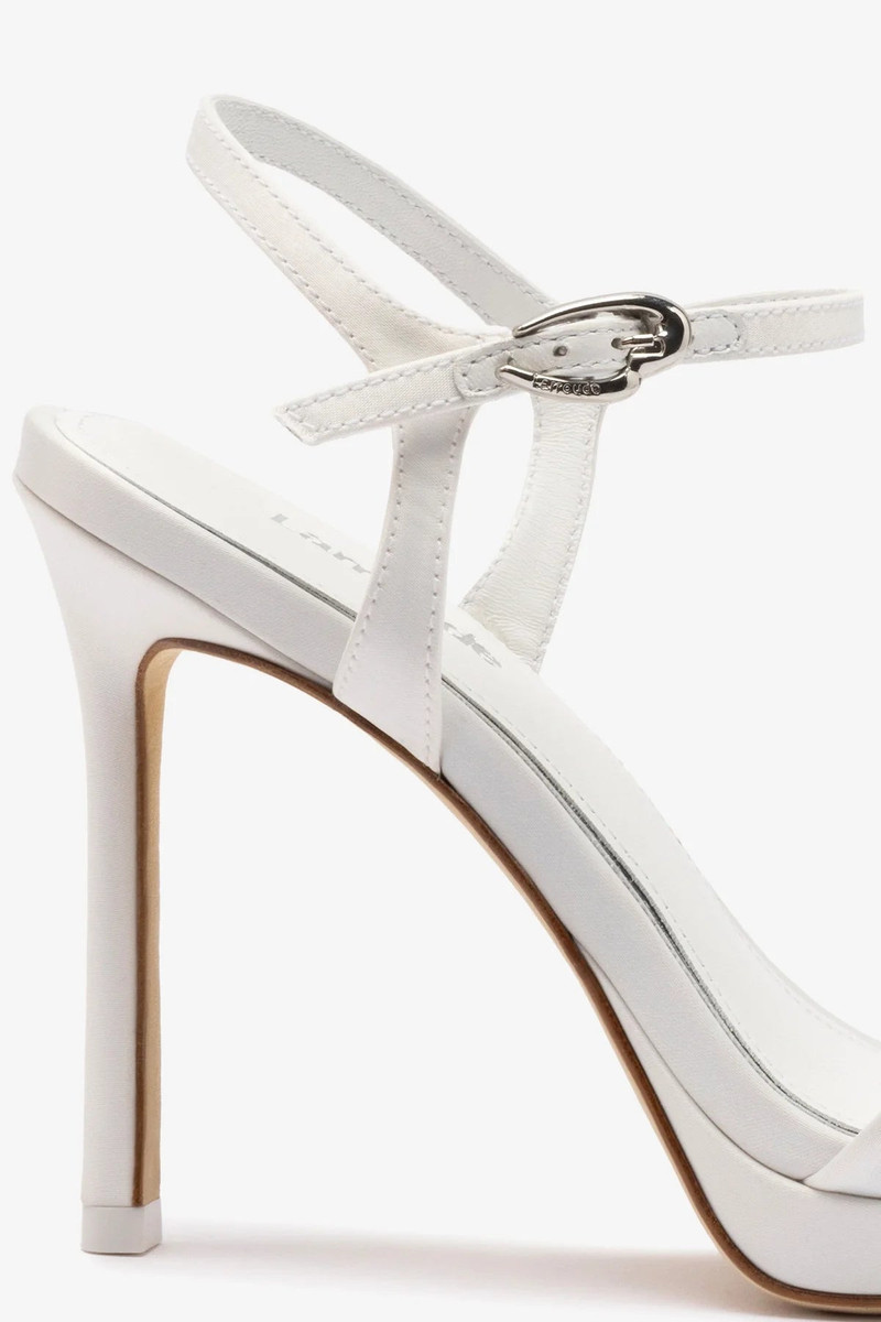 Angelina Sandal In White Satin 4
