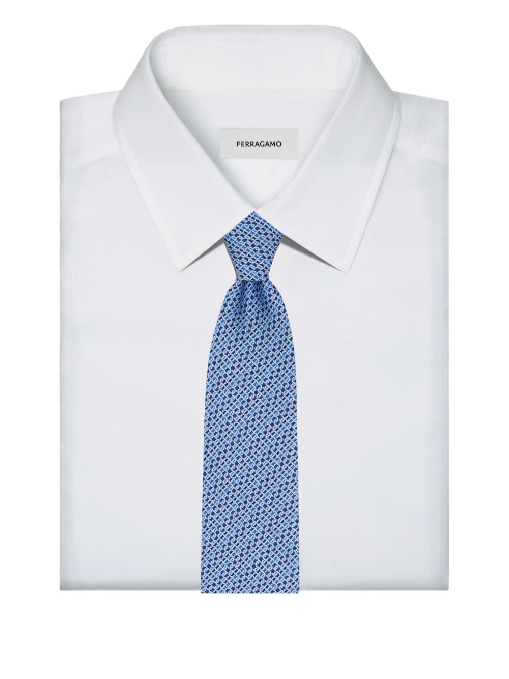 patterned silk tie - 4