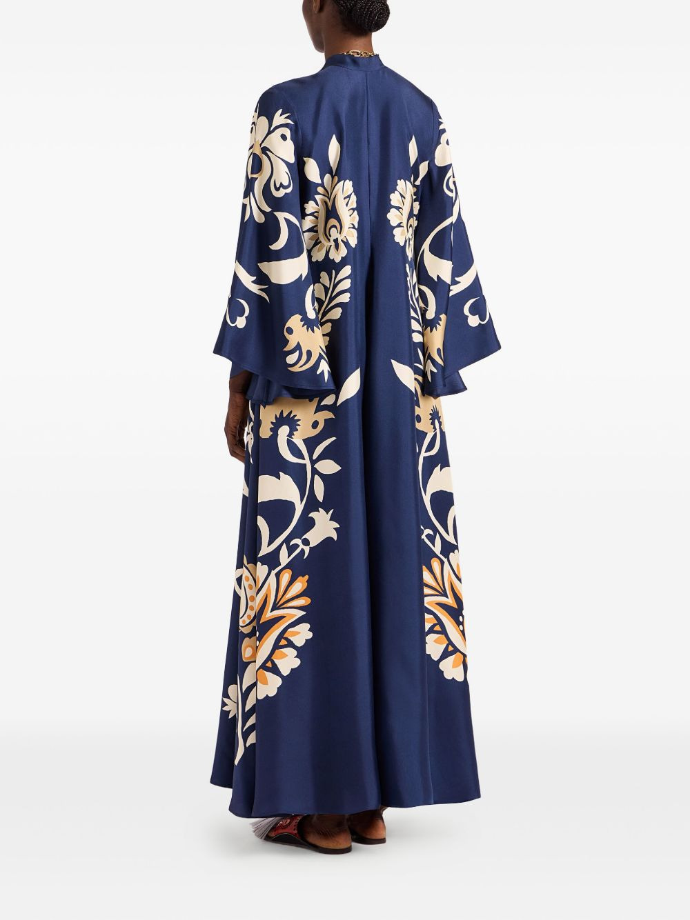 floral-print bell-sleeve maxi dress - 3