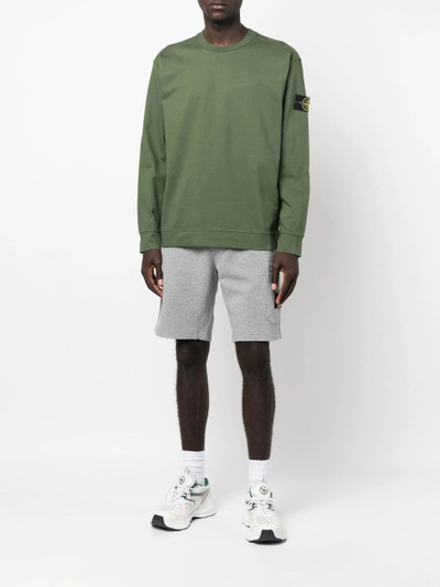 Stone Island Compass-patch cotton sweatshirt outlook