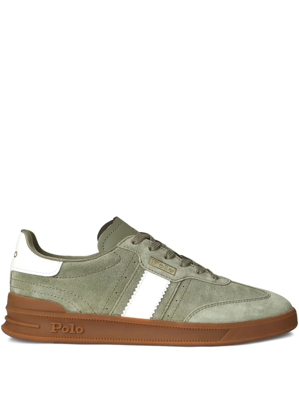 leather panelled sneakers - 1