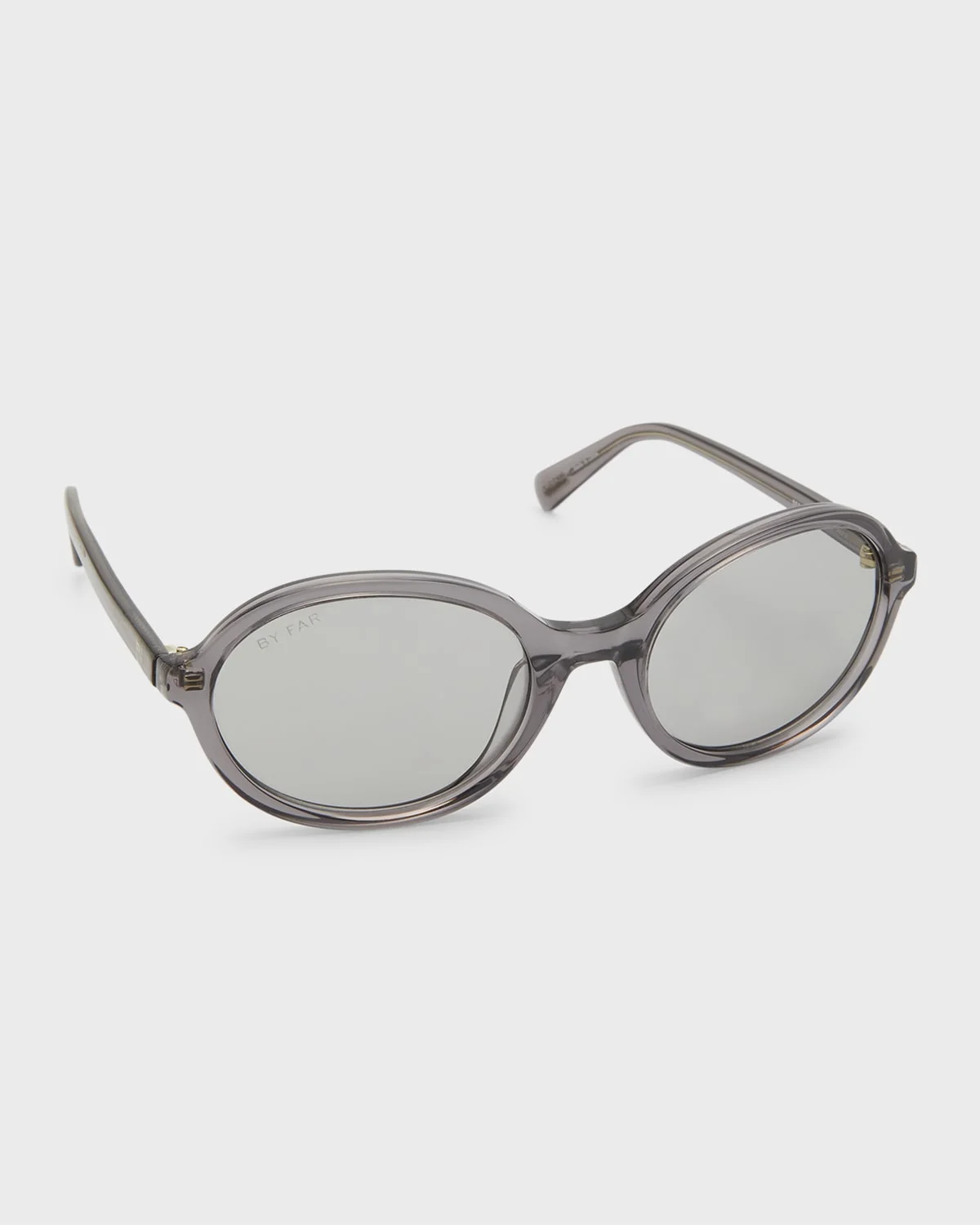 Velvet Semi-Transparent Round Acetate Sunglasses - 1