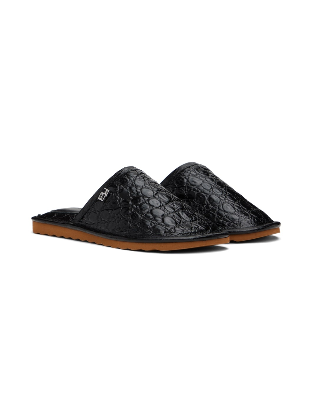 Black Larry Slippers - 4
