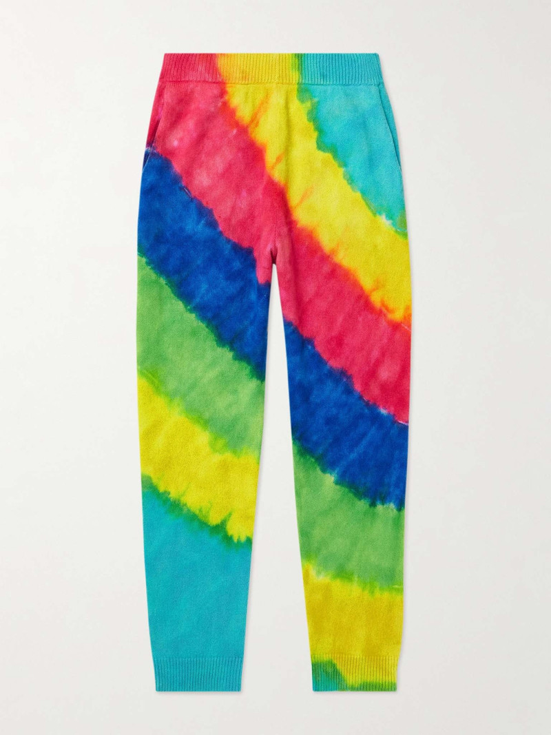 Rainbow Void Tie-Dyed Cashmere Sweatpants 1