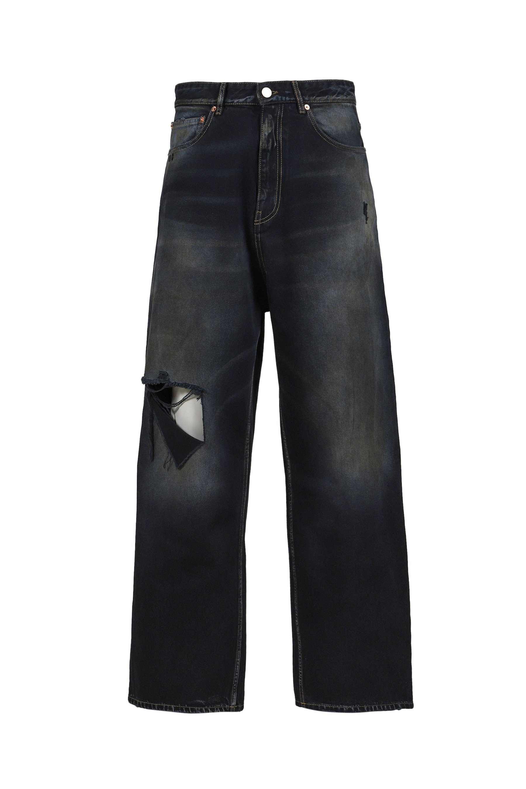DISTRESSED BAGGY JEANS / BLKOUT - 5