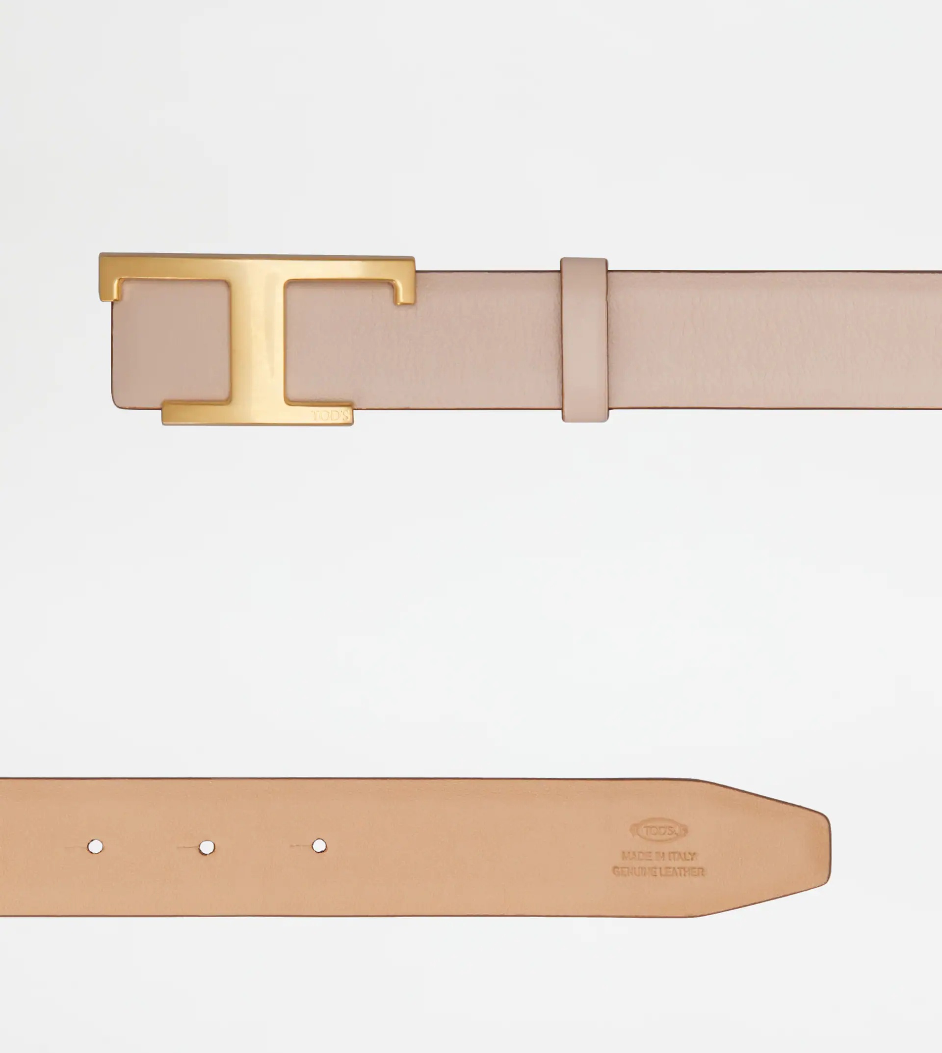 REVERSIBLE BELT  IN LEATHER - PINK - 3