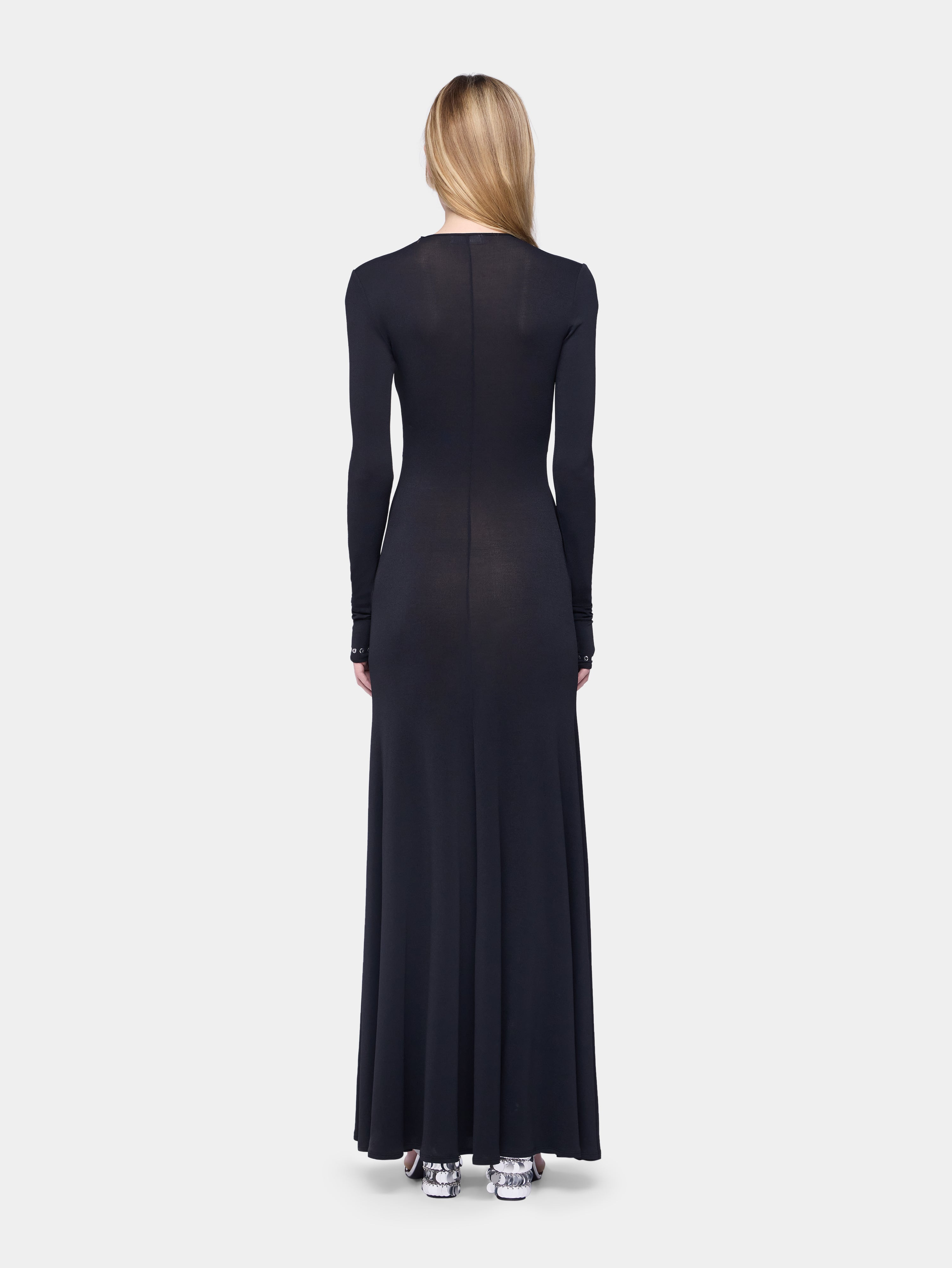 SECOND-SKIN LONG DRESS IN JERSEY - 3