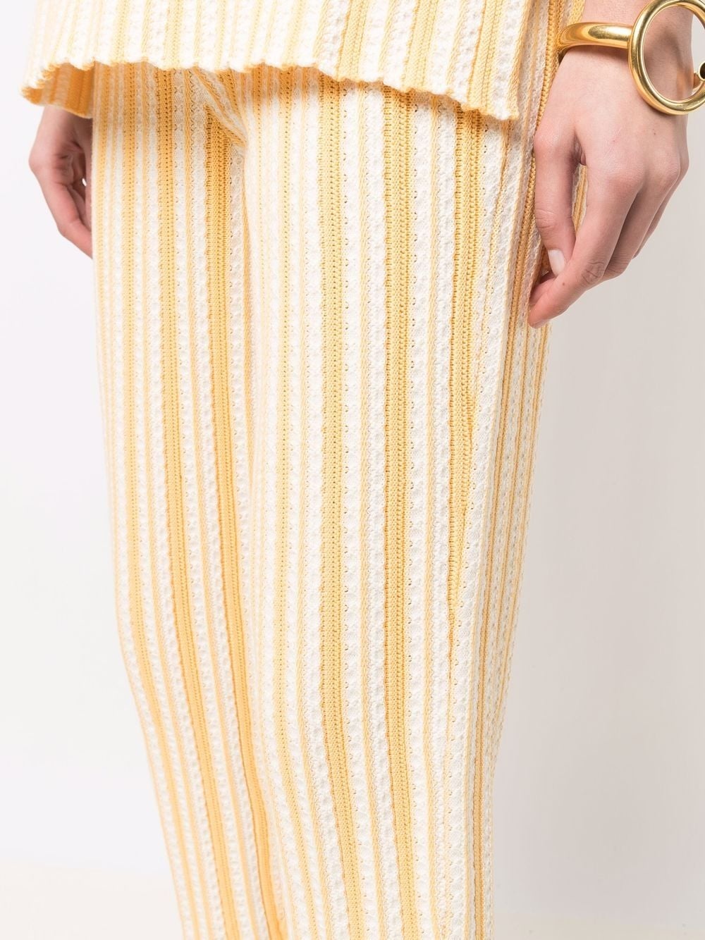 striped cropped trousers - 5