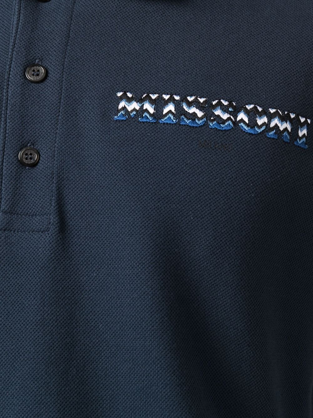 chest logo-patch polo shirt - 5