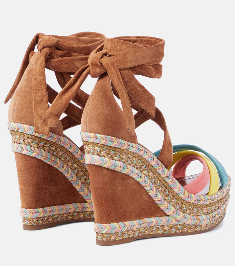 Christian Louboutin Lagoadonna 120 suede espadrille wedges outlook