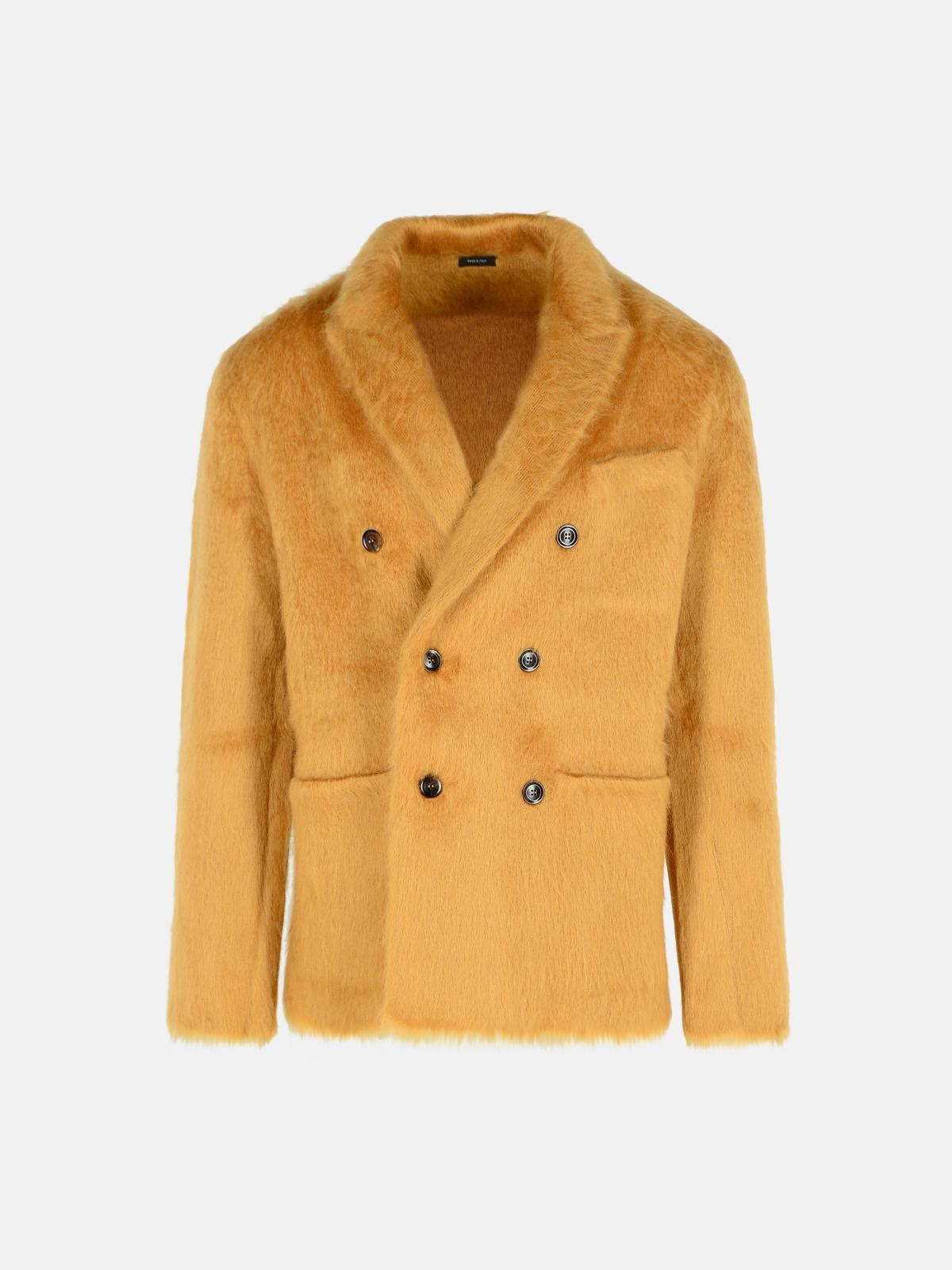CARAMEL BEIGE CASHMERE BLEND SWEATER - 1