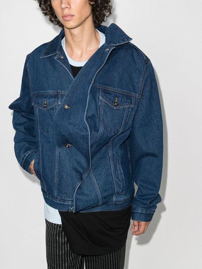 Y/Project twisted denim jacket outlook